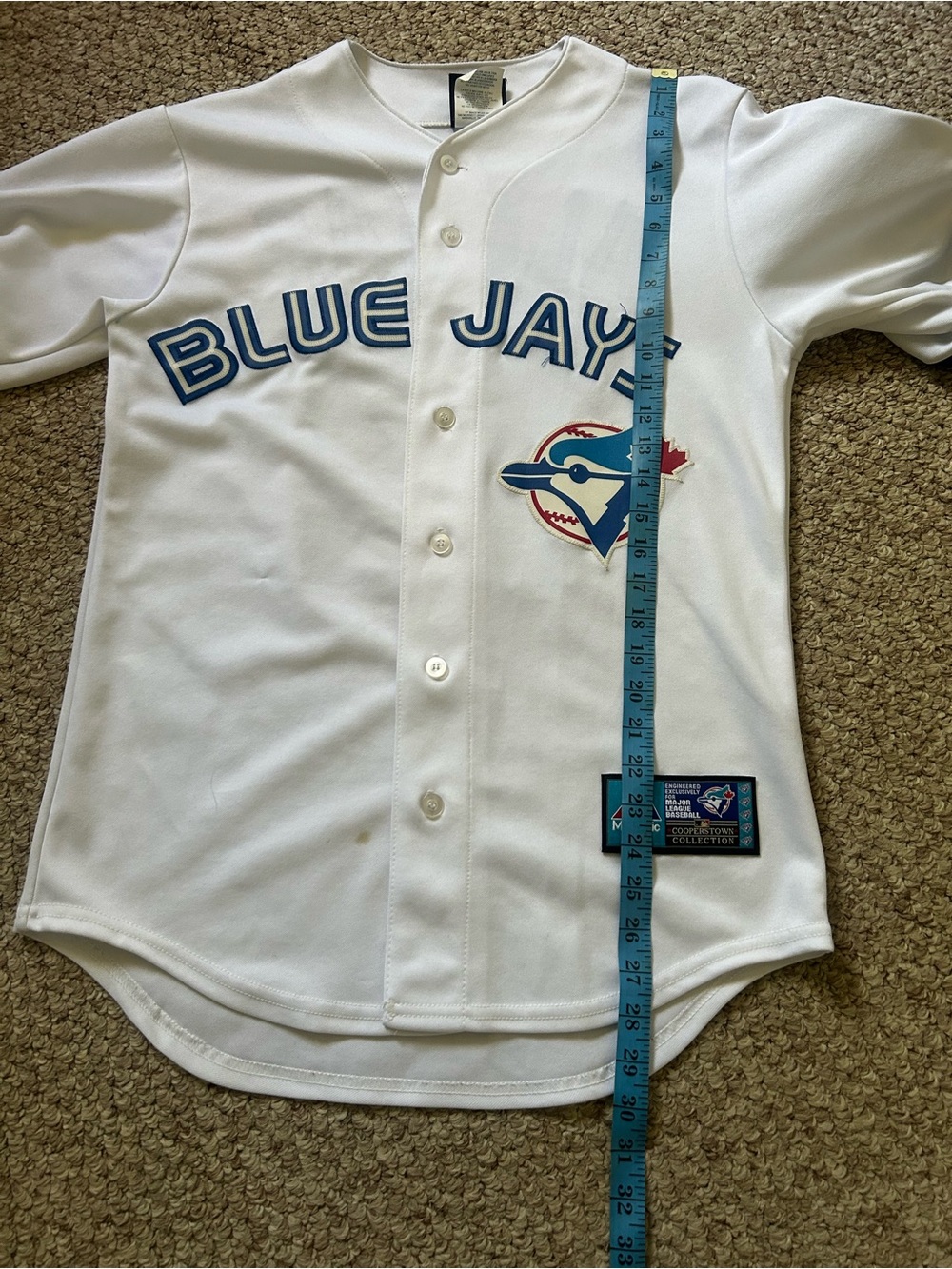 Toronto Blue Jays White MLB Jersey Unisex Small Blue - Picture 11 of 11